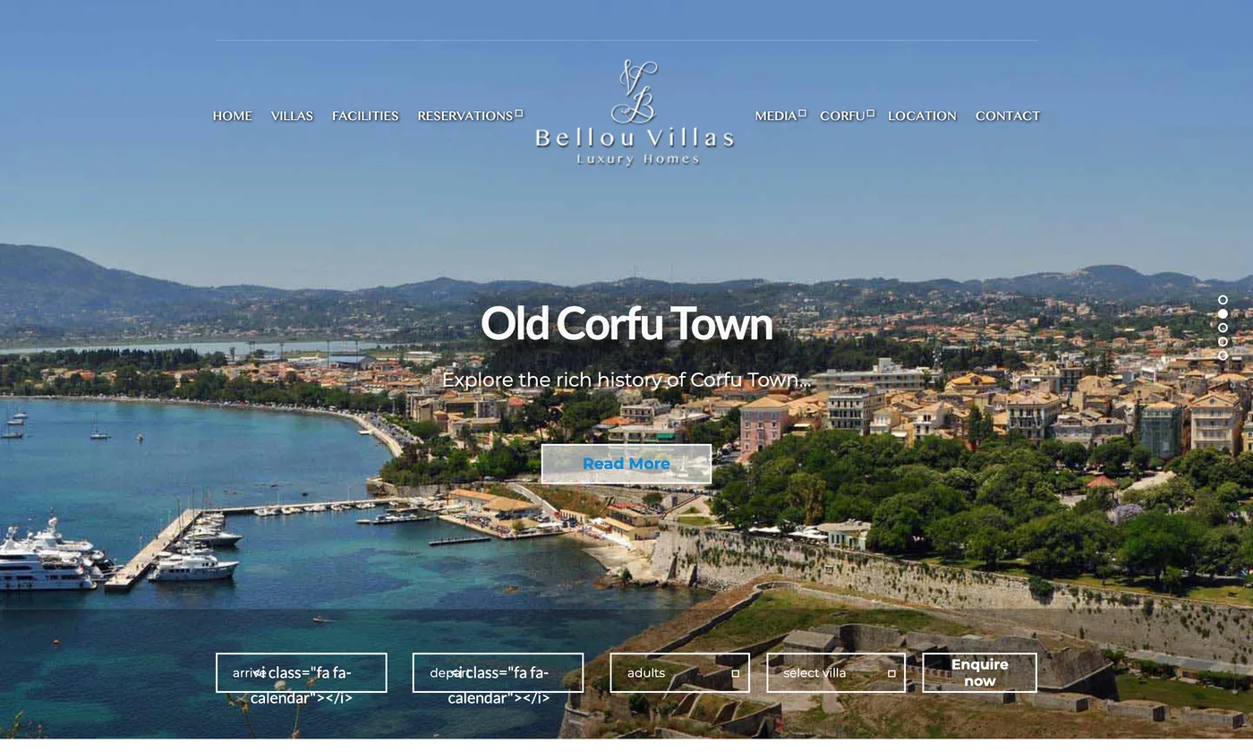 Bellou Villas on desktop