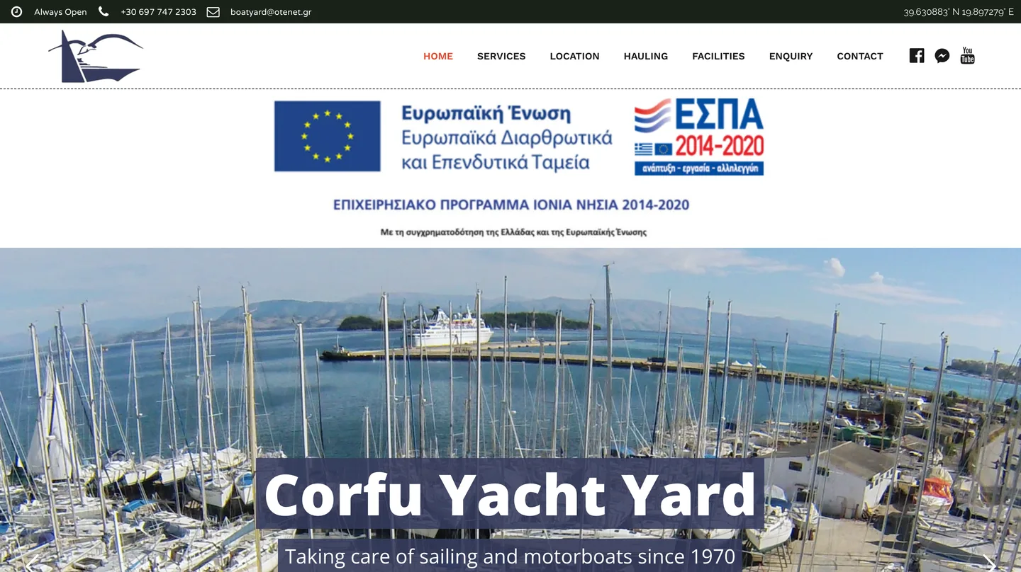 Corfu Yacht Yard on desktop