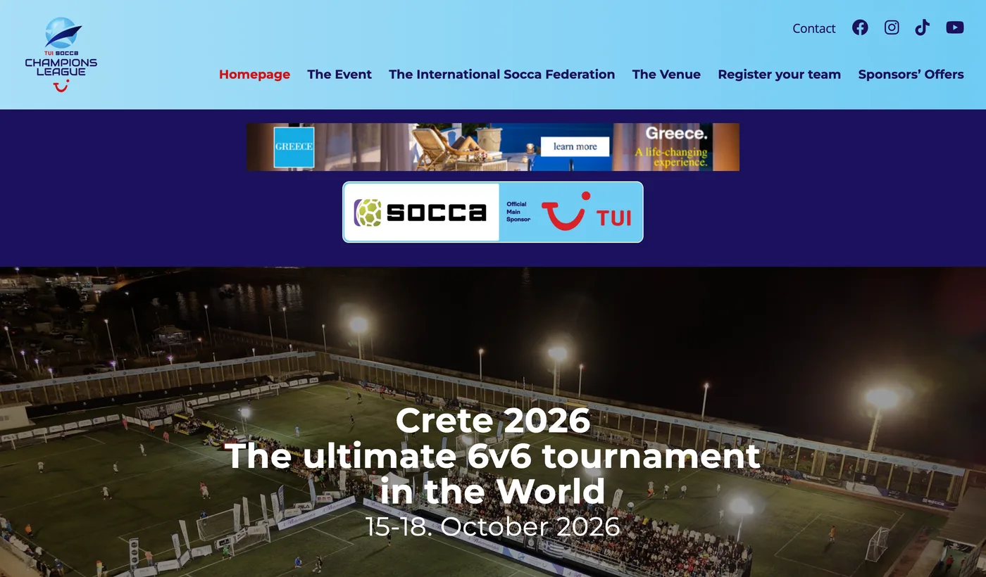 Socca Crete on desktop